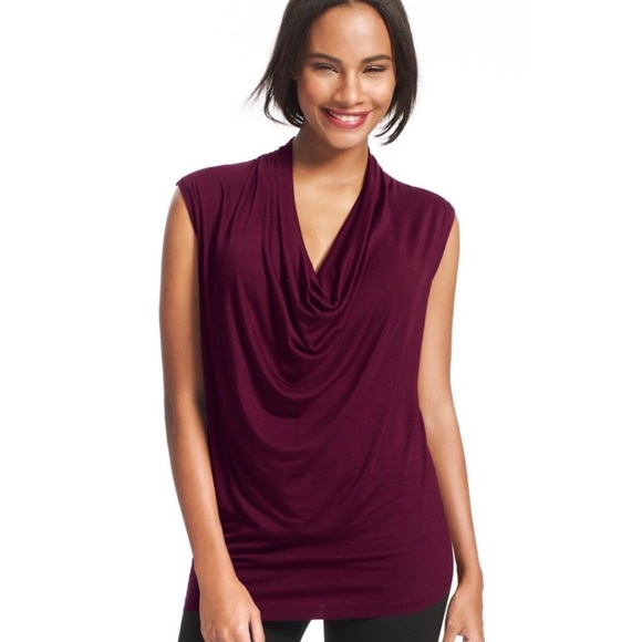 CAbi Tops - CABI 535 Merlot Avenue Draped Cowl neck Tee Top